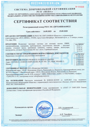 Сертификат соответствия GPL